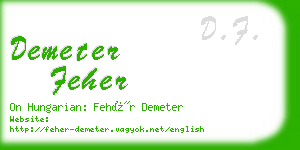 demeter feher business card